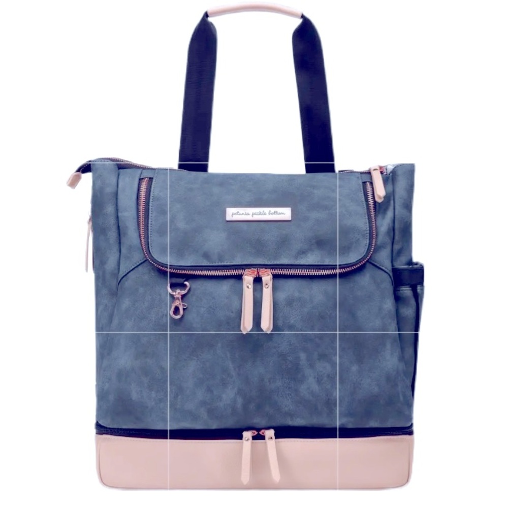 NWOT Petunia Pickle Bottom Pivot Diaper Backpack Blue & Blush